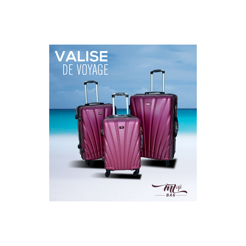 Achat Set 3 Valise de voyage MAJI BAG ABS30-C/RD au meilleur prix ...