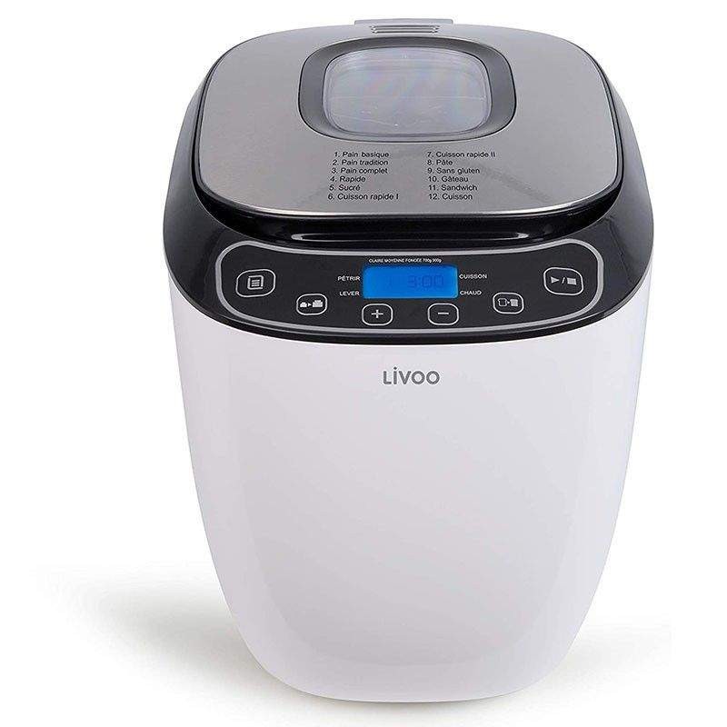 Achat Machine à pain LIVOO 550 W -Blanc (DOP218) -Affariyet-pas-cher